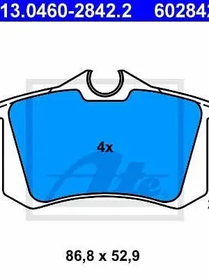 Zadní brzdové destičky 13.0460-2842.2 - Audi, Seat, VW - SILUX Super Cena